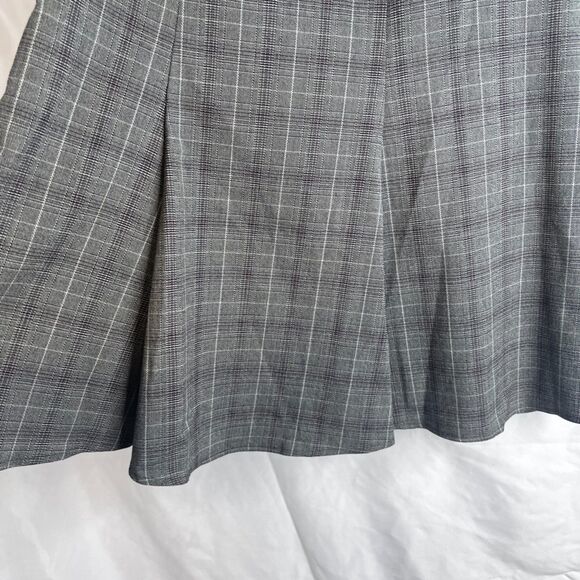 Worthington Plaid Godet Flare Midi Skirt Office Work Career Pleated Size 10 - Picture 4 of 8